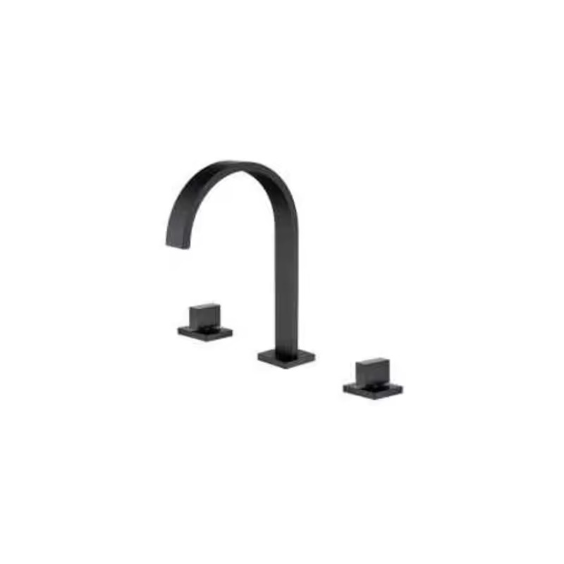 Double Handle Tiga Tembok dipasang Faucets Sink Basin Sink Basen
